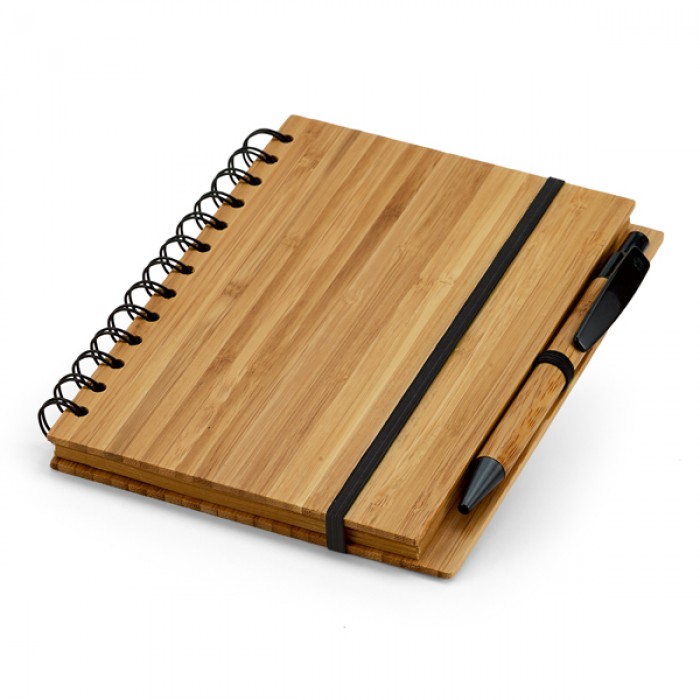 Caderno capa dura bambu Personalizado