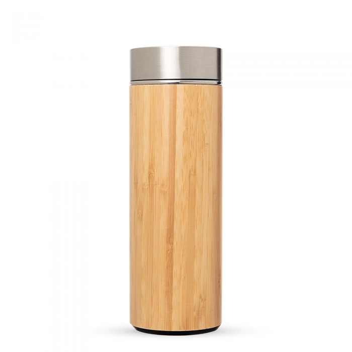 Garrafa em Bambu e Aço Inox Personalizada