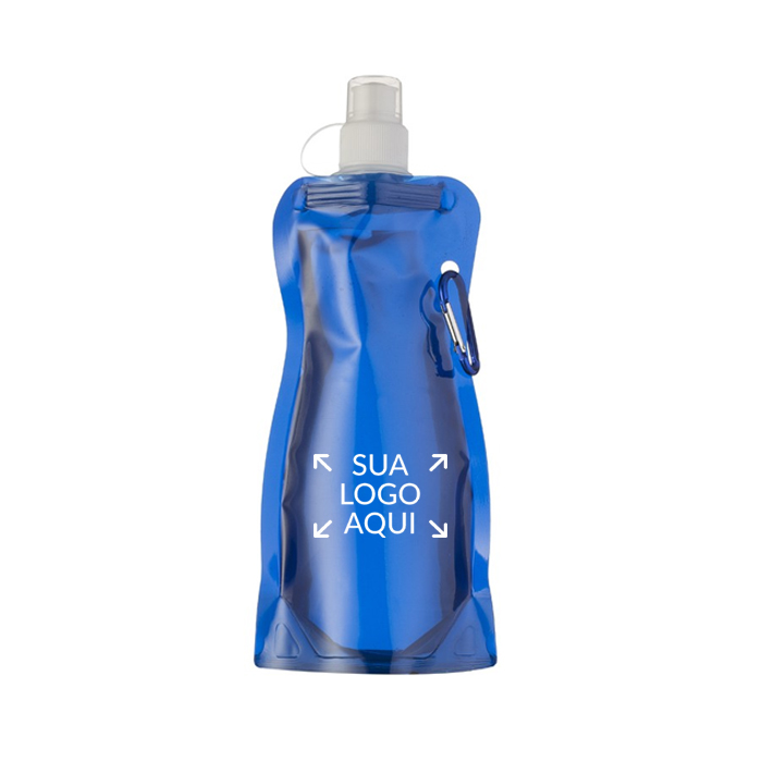 Squeeze Dobrável Com Mosquetão 480ml.