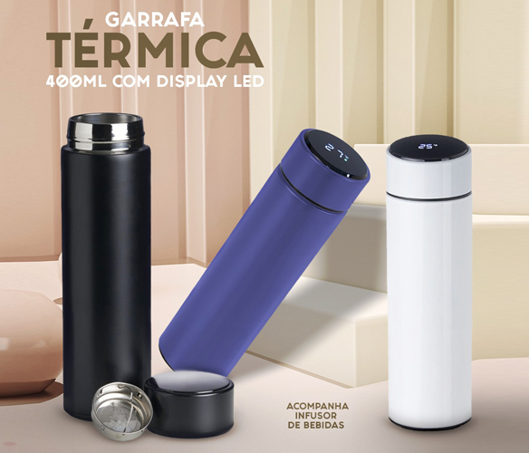 Garrafa Térmica led